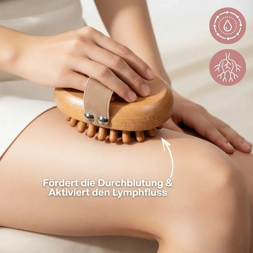 Hölzerner Anti-Cellulite-Körperroller – Fördert die Blutzirkulation und glättet die Haut