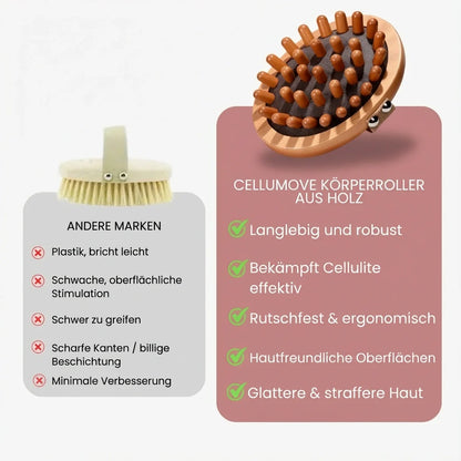 Hölzerner Anti-Cellulite-Körperroller – Fördert die Blutzirkulation und glättet die Haut