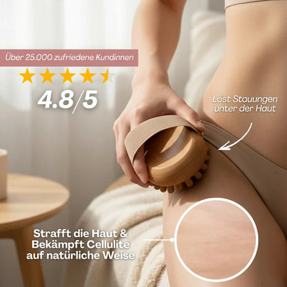 Hölzerner Anti-Cellulite-Körperroller – Fördert die Blutzirkulation und glättet die Haut
