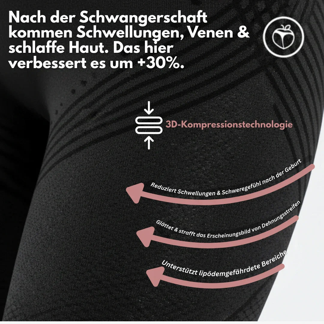 Cellumove 3D Legging – oder Geld zurück. Die Leggings nach der Schwangerschaft, auf die über 25.000 Mamas schwören.